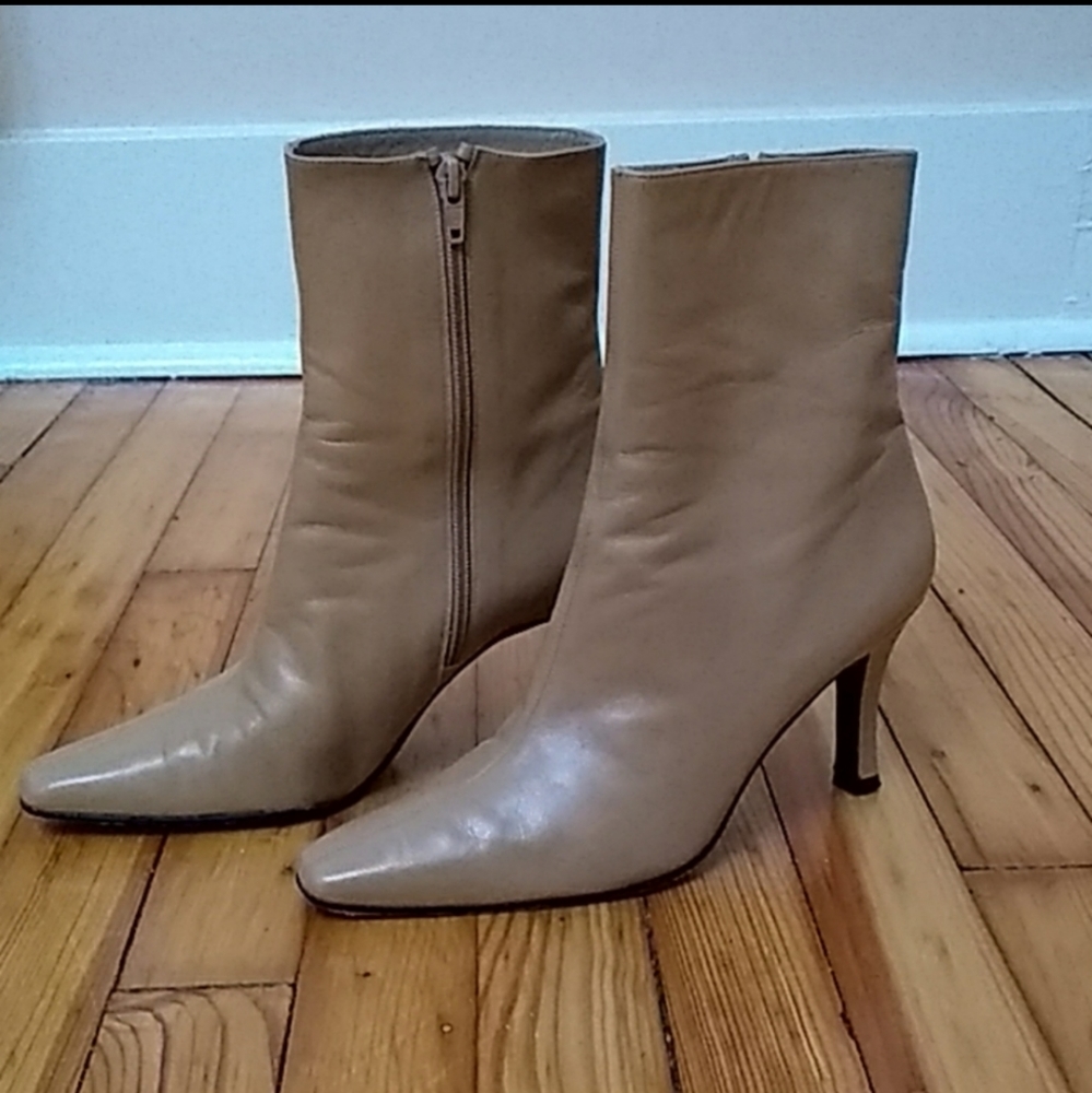 Tan booties